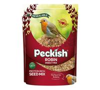 Peckish Robin Bird Seed and Insect Mix, 1 kg,brown