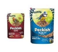 Peckish Robin Bird Seed and Insect Mix, 2 kg & Blue Tit Bird Seed Mix, 1 kg