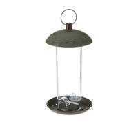 Peckish Secret Garden Metal Bird Seed Feeder Green