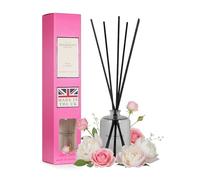 Pecksniff’s Reed Diffuser for Home, Rose & Peony Fragrance, Luxury Room Freshener, Handcrafted in England, 100 ml/3.38 fl oz