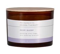 Pecksniff’s - Scented Candle, Long Burning Aroma:Therapy Candle with Lid, Deep Sleep with Lavender, Soot-Free, Consistent Burn, Soothing Fragrance, Cruelty Free, Gift of Luxury (3 Wick) (283g)