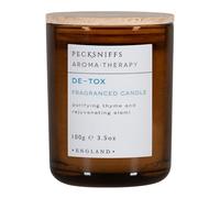 Pecksniff's Scented Candle, De-Tox Thyme, Mini 1 Wick 100 g | De-Tox Thyme Mini Aromatherapy Candle, Long Burning, 1 Wick 100 g/3.52 oz; handcrafted in England