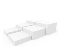 PecMuikee Buffet Riser Set of 6 Buffet Table Display Stand for Catering Dessert Collectibles Jewelry Figures Acrylic Cube Display with Hollow Bottom