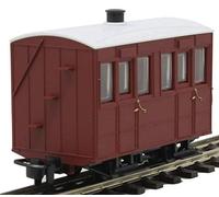 Peco GR-500UR Glyn Valley Tramway 4 Wheel Enclosed Side Coach Red