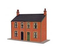 Peco LK-206 Victorian Houses Semi Detached Low Relief Fronts Wood Kit OO Gauge