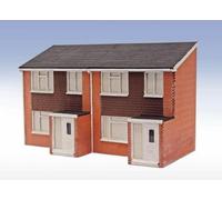 Peco LK-212 Lineside 1960s Semi Detached House Fronts Laser Cut Kit OO Gauge