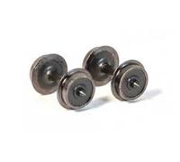 Peco - N/009 Gauge - Disc Wheels with NickelSilver Tyres (NR-130) - Pack of 8 Pairs