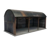 Peco S.M.S. KX099 Dutch Barn, Wrapped Laser Cut Kit, OO/HO Gauge