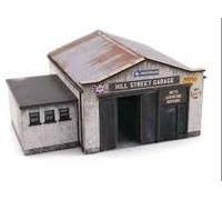 Peco S.M.S. KX112 Backstreet Garage Laser Cut Kit, OO/HO Gauge, Model Railway Building