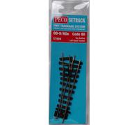 Peco ST-406 Setrack Left Hand Turnout Radius 1 Insulfrog
