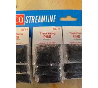 Peco SL-14 Track Fixing Pins Approx 14mm (1/2") 2 PACK BUNDLE NEW