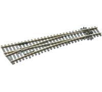Peco SL-96 HO Scale Code 100 Streamline Insulfrog: Medium Left Turnout 12°