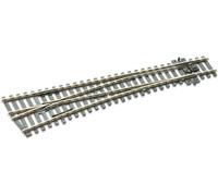 Peco SL-96 HO Scale Code 100 Streamline Insulfrog: Medium Left Turnout 12°