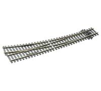Peco Turnout SL-E186 HO Right-hand Code 75 Electrofrog Double Curved S