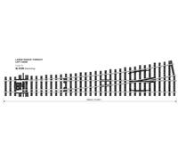 Peco SL-E189 Large Radius Left Hand Point Electrofrog code 75 rail OO Gauge