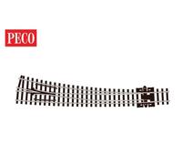 Peco SL-E386 Curved Double Radius Turnout Right Hand - N Gauge