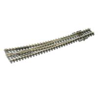 Peco SL-E386 Curved Double Radius Turnout Right Hand - N Gauge