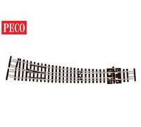 Peco SL-E386F Streamline Code 55 Right Hand Curved Turnout Electrofrog