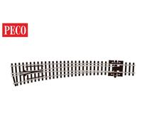 Peco SL-E387 Curved Double Radius Turnout Left Hand - N Gauge
