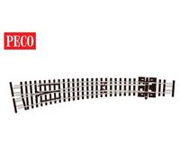Peco SL-E387F Streamline Code 55 Left Hand Curved Turnout Electrofrog