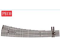 Peco SL-E8376 Curved Turnout, #7 Radius, Right Hand CODE 83