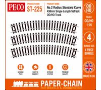 Peco ST-225 Setrack 2nd Radius Standard Curve