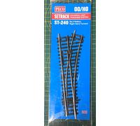 Peco ST-240 Setrack Right Hand Turnout Radius 2 Insulfrog