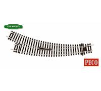 PECO ST-244 Curved R/H Point Insulfrog SETRACK Code 100 OO Gauge Railway Track