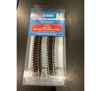 Peco N Gauge 2nd Radius Code 80 Track (Pack of 8) 9mm Rail Gauge