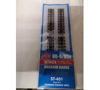 Peco ST-401 Setrack Standard Straight Units (Pack of 8) OO-9 Gauge