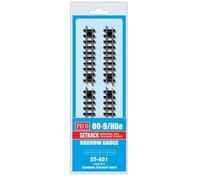 Peco ST-401 Setrack Standard Straight Units (Pack of 8) OO-9 Gauge