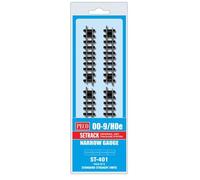 Peco ST-401 Setrack Standard Straight Units (Pack of 8) OO-9 Gauge