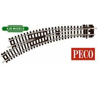 PECO ST-45 L/H Curved Turnout Insulfrog Point - SETRACK Code 80 N Gauge Track