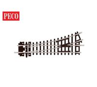 Peco ST-6 Scale N Code 80 Insulfrog: Left Manual Switch 22.5° (R 228 Mm)