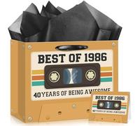 Peconal Brown Tape 40th Birthday Gift Bag
