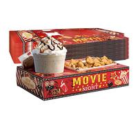 Pecopcock 20 Pcs Movie Night Paper Snack Trays for Cinema Theme Party, Birthday Supplies, Family Movie Popcorn, Drink & Candy Box