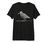 Pectoral Sandpiper Line Art Bird Ornithology Premium T-Shirt