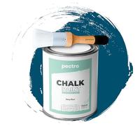 PECTRO Chalk Paint for Furniture 750ml + Brush Pack (DEEP BLUE)