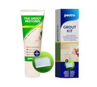 PECTRO - KIT Tile Grout Restorer + Scraper | Fill and bleach The joints | Joint Repair and Reviver (14,12oz - 400g) | White joints like new in bathrooms & kitchens and any room (KIT x 1)