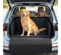 pecute Boot Liner for Dogs, Scratchproof Nonslip Waterproof Dog Car Seat Cover with Protective Sponge, Adjustable Straps Dog Boot Liner For Suvs