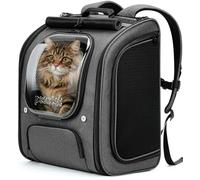 pecute Cat Backpack Large Space, Cat Carrier Backpack Breathable, Stable Bubble Pet Carrier, Pet Backpack With Sun Protection Roller Blinds, Dog Backpack for Hiking, Walking, Travelling, XL,Grey