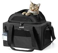 pecute Cat Carrier Airline Approved, Top Expandable Cat Carrier Handbag, Extra Stable Dog Carrier, Breathable Mesh Fabric Bag for Pets, Pet Carrier Suitable for Both Long And Short Trips Dark Grey