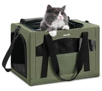 pecute Cat Carrier Stable, Pet Carriers Breathable and Portable, Cat Carriers Bag with Scientific Hidden Partition, Carriers for Cat Under 5kg, Dog Carrier Suitable for Travel and Outing, Green
