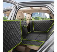 pecute Dog Car Seat Cover for Back Seat Waterproof PVC Leather | Dog Car Hammock with Hard Bottom, Removable Side Flaps for Door Scratch Protection, Supports Large Dogs up to 150 kg