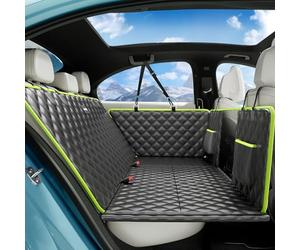 pecute Dog Car Seat Cover with Extender, Upgrade Fabrics Dog Hammock for Back Seat, Convenient In-Car Storage| Easy to Clean, Waterproof and Anti-scratch, Up to 150kg
