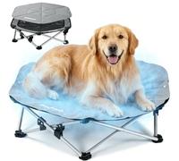 pecute Dog Cooling Mat on Elevated Dog Bed, Raised Dog Bed, XL, Dia 90cm