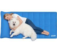 pecute Dog Cooling Mat with Pillow XXXL 190×90cm, Durable Pet Ice Pad Blue | Cooling Mat for Large Dog to Relieve Cervical Pressure, Non-Toxic Gel, Pet Cool Cushion Self Cooling Dog Pad in Hot Summer