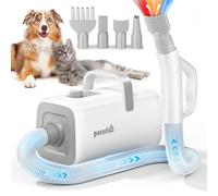 Pecute Dog Hair Dryer, Dogs Dryer Grooming Fast Drying, High Power Hot & Cold Cycle, Dog Grooming Kit with 4 Nozzles, Low Noise Pet Hair Dryer for Cats, Furminator for Dogs