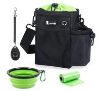 pecute Large Dog Treat Pouch Bag - Upgrade with Water Bottle Holder, W