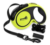 Pecute Retractable Dog Lead- Easy One Button Brake & Lock- Reflective Nylon Tape Non-Slip Handle, 360° Tangle-Free Lead Extends up to 16ft of Freedom & Protection (Large)